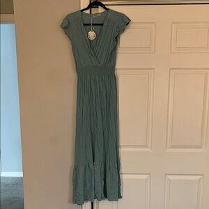 Elegant Blue Maxi Dress